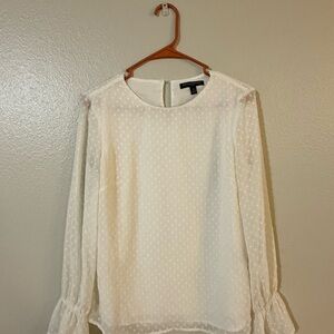Banana Republic White Long Sleeve Blouse